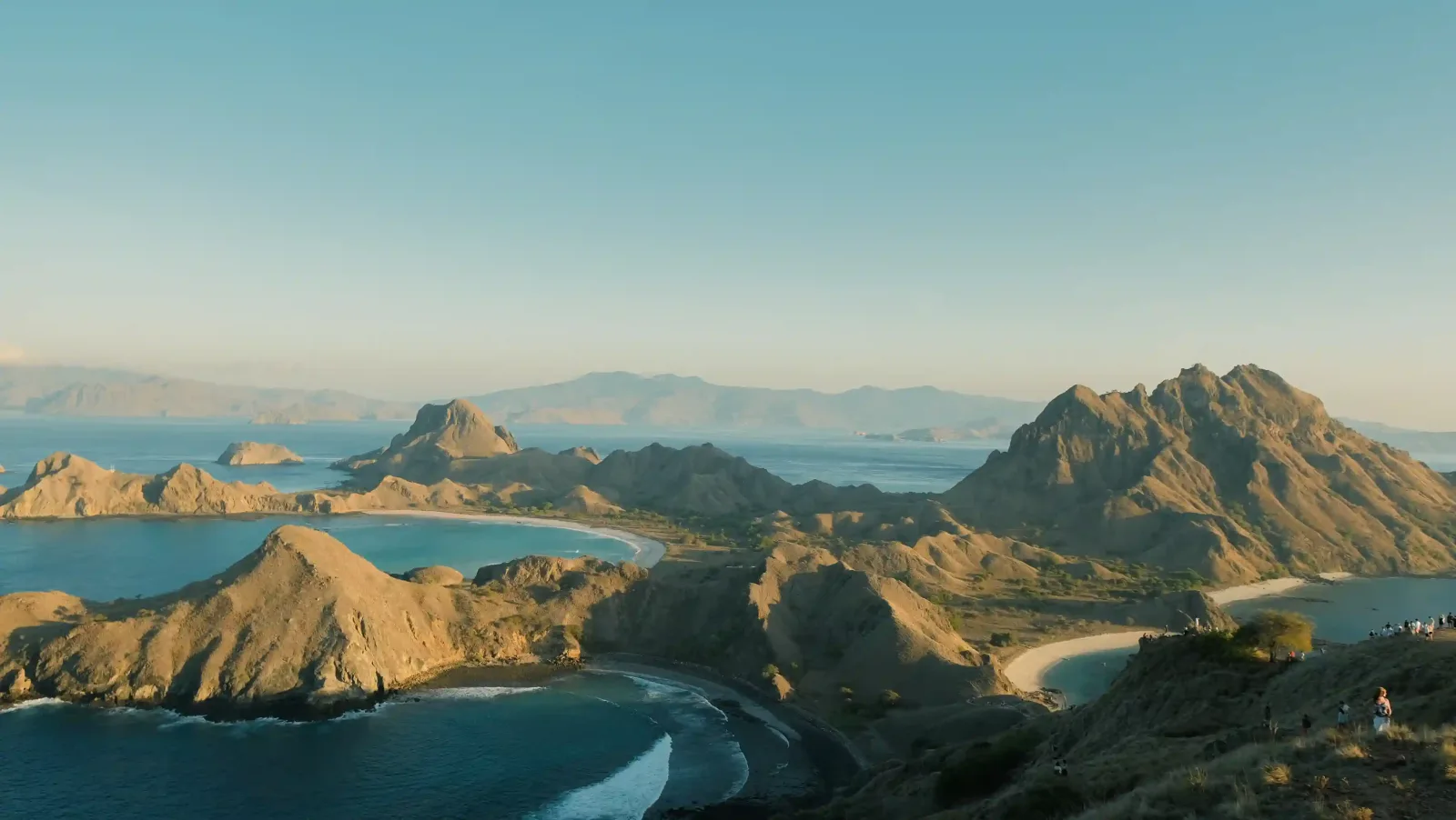 Padar Island bays at dusk