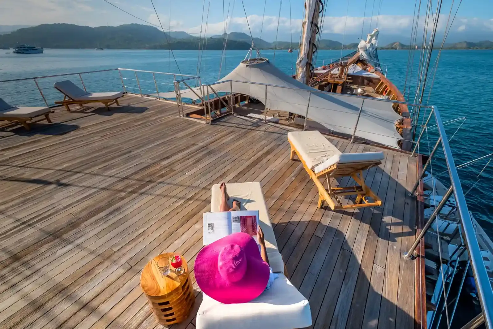 The sun deck of a phinisi