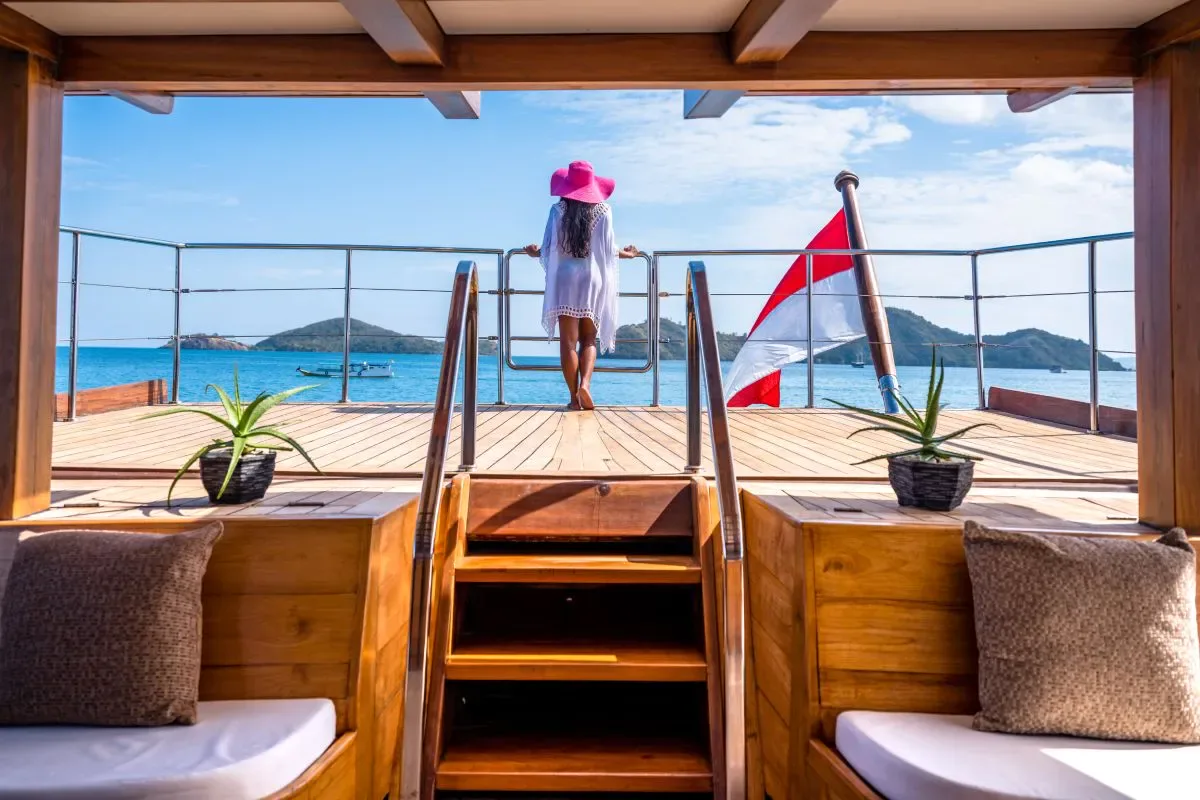 The upper deck of a phinisi